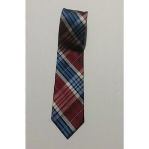 Nautica Plaid Men's Tie Red, Blue, White